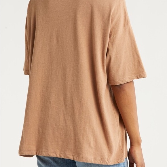 Volcom Stone Women's Brown Graphic Tee - Oversized T-Shirt Floral & Skeletons - Picture 3 of 4